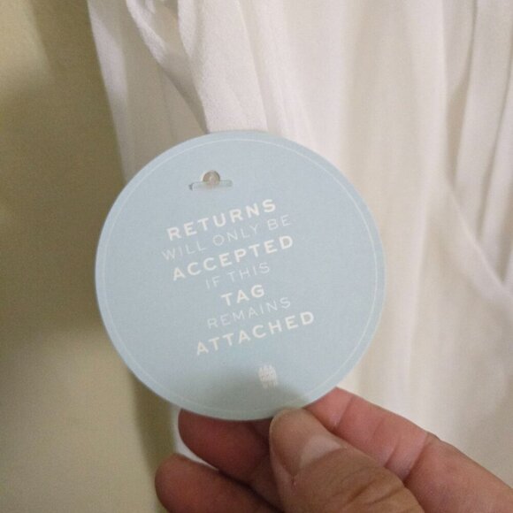 Hillhouse Home NWT The Mellie Top Georgette Ivory Size L - Picture 6 of 8